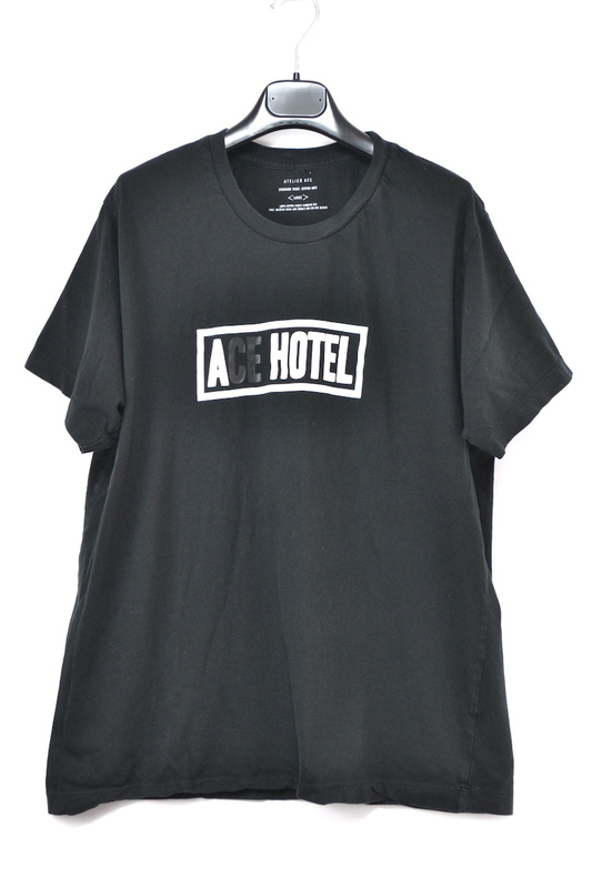 中古 (ATELIER ACE) ACE HOTEL LOGO TEE Black エースホテル ロゴ Tシャツ ブラック Lサイズ