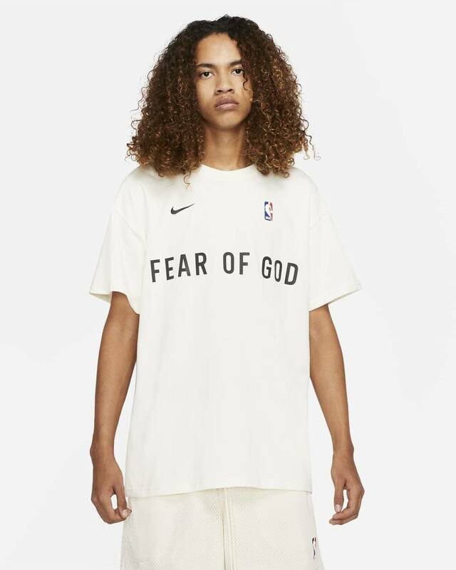 新品 (NIKE×FEAR OF GOD) M NRG W TOP PALE IVORY ナイキ フィアオブゴッド ウォームアップ 半袖Tシャツ ペールアイボリー サイズS