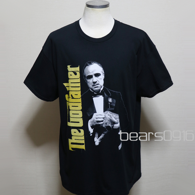 アメリカ購入 新品 The Godfather ゴッドファーザー ドンコルレオーネ マーロンブランド フォトプリント Tシャツ 黒 XL