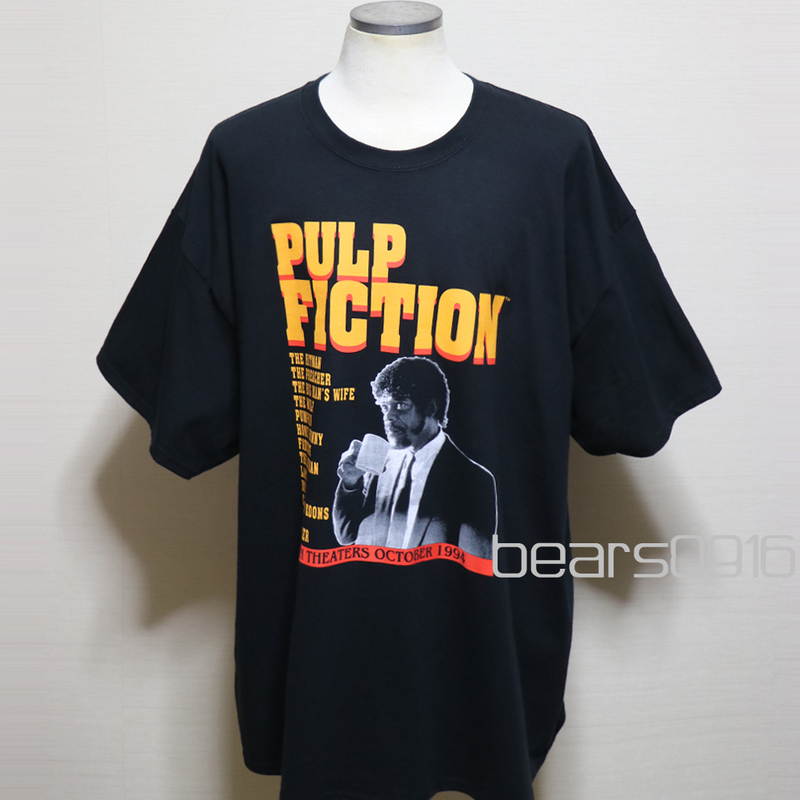 アメリカ購入 新品 PULP FICTION パルプフィクション サミュエル・L・ジャクソン クエンティンタランティーノ フォトプリントTシャツ 黒3XL