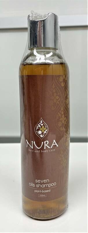 オリーブオイルベースの天然成分で、頭皮を健康に、輝く髪に♪　　NURA セブンオイルシャンプー　250ml