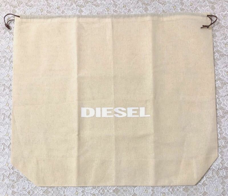 ディーゼル「 DIESEL」バッグ保存袋 マチあり 特大サイズ (1531) 内袋 布袋 巾着袋 きなり 布製 58×49×14cm 
