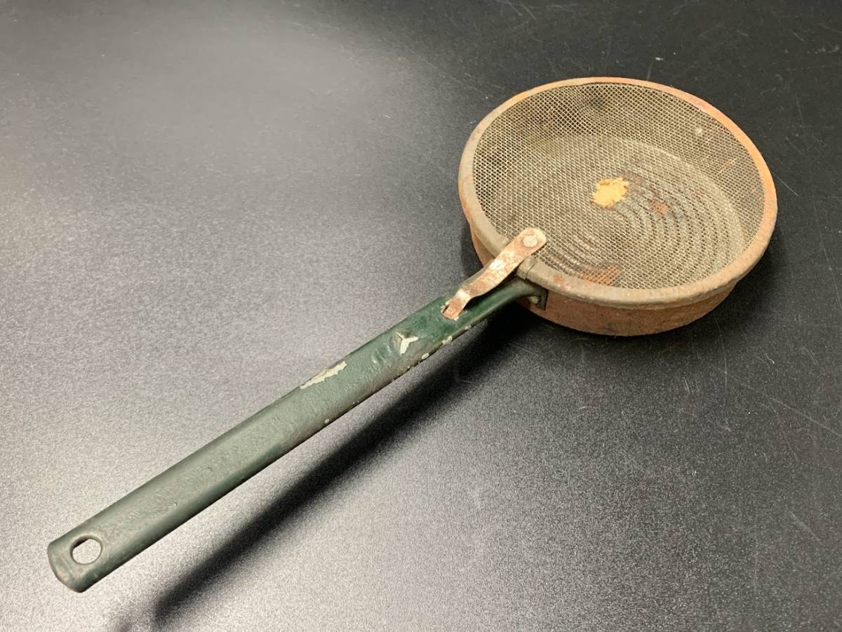【 レトロ アンティーク 豆煎り器 銀杏煎り 】手網焙煎 コーヒーロースター コーヒー 煎り 豆炒り 生豆 焙煎