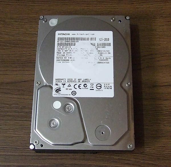 HITACHI HDS723020BLA642 2TB HDD ジャンク