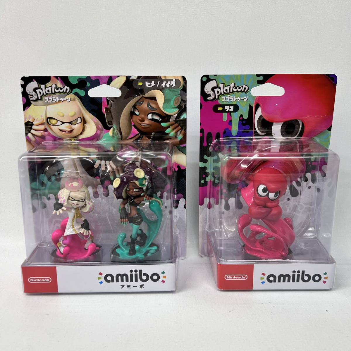 ●新品未開封 タコ/ヒメ/イイダ アミーボ amiibo 3体セットスプラトゥーン