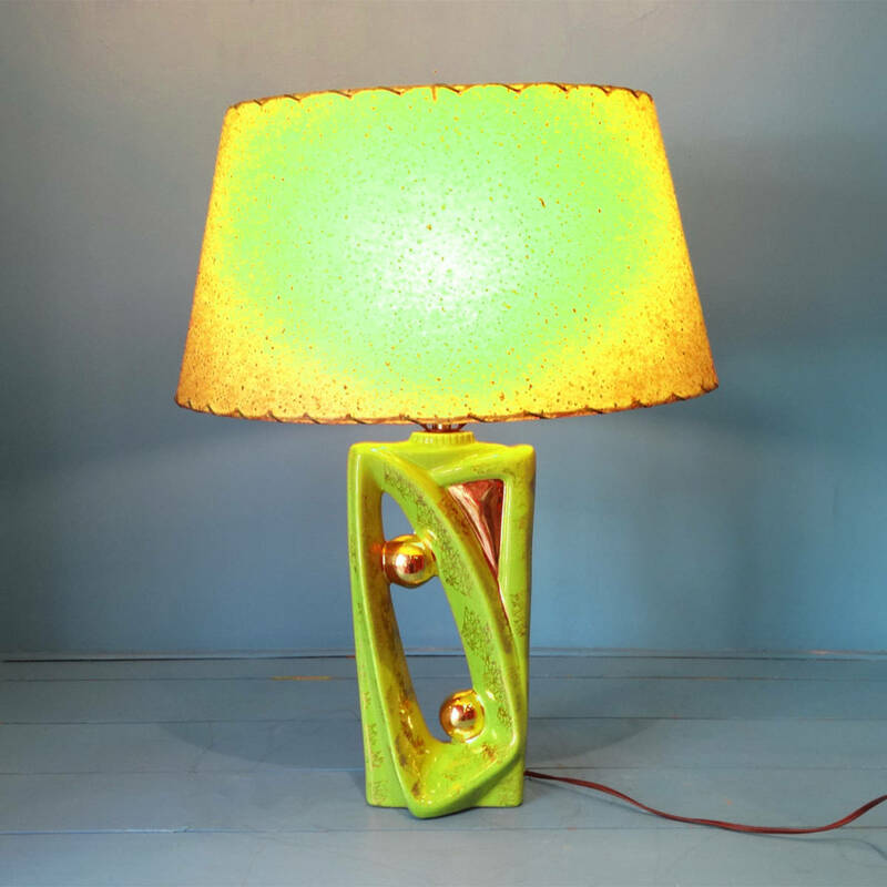 ★50s USA Vintage mid century table lamp