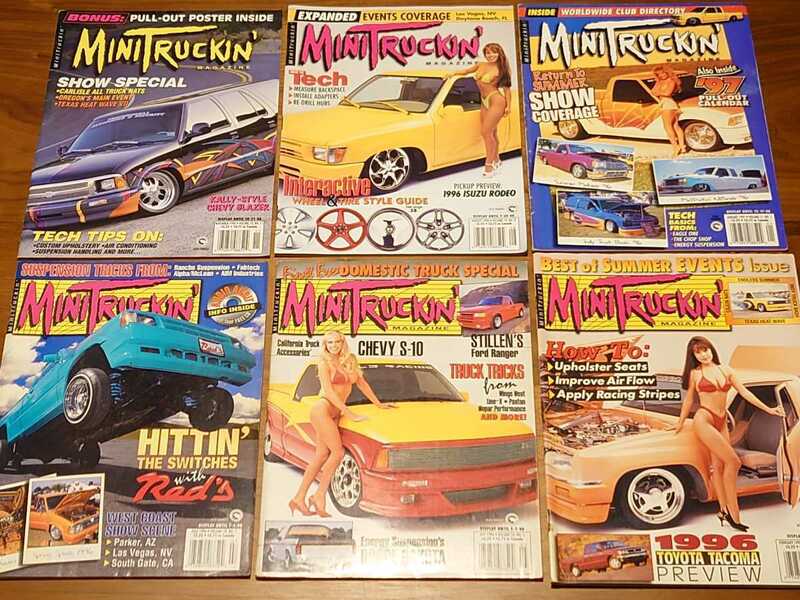 6冊 1996 MINI TRUCKIN magazine DATSUN 620 720 D21 USDM LOWRIDER ミニトラッキン ブリハイ ハイドロ デイトン ダットサン トラック 
