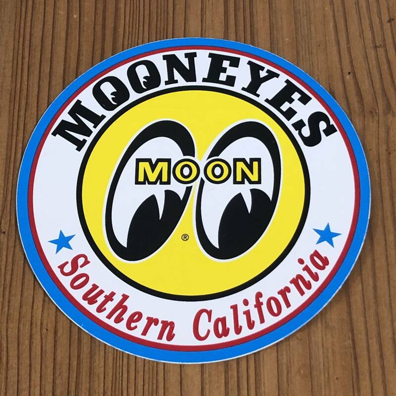 直径 10cm MOONEYES Southern California 紙製 デカール シール カリフォルニア ステッカー ムーンアイズ アイボール eyeball