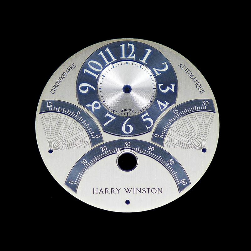 Harry Winston ハリーウィンストン オーシャントリレトロ 純正 文字盤 400/MCRA44W ホワイトゴールド・ネイビー色 44mm 超美品