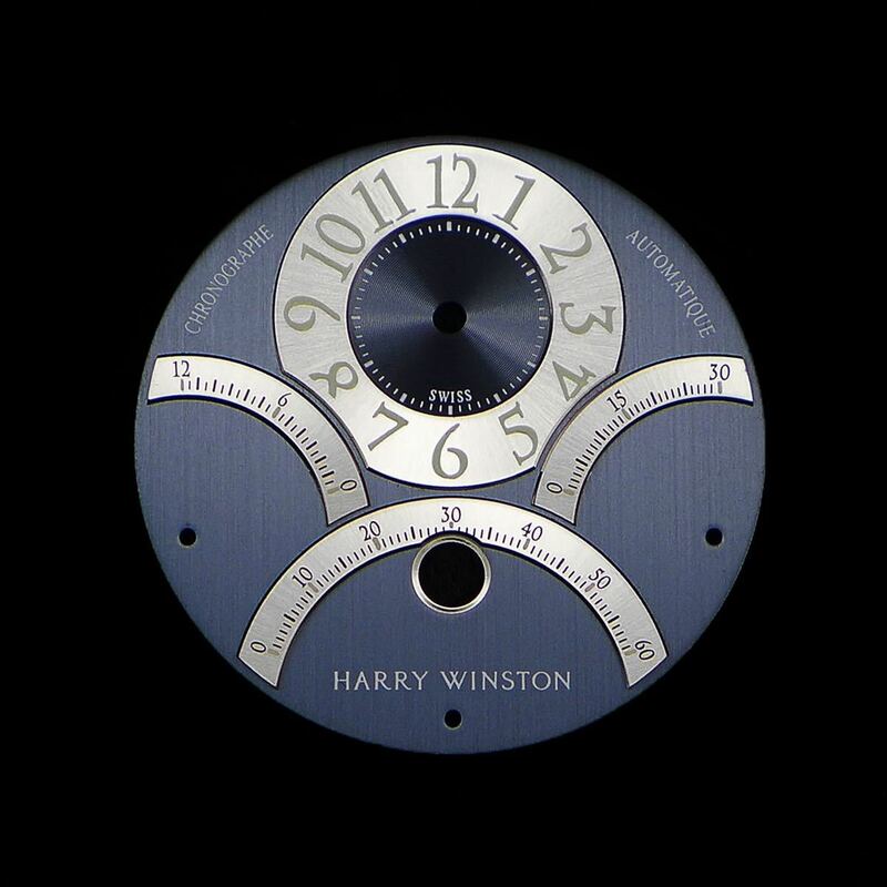 Harry Winston ハリーウィンストン オーシャントリレトロ 純正 文字盤 400/MCRA44W ネイビー色 ホワイトゴールド 44mm 超美品