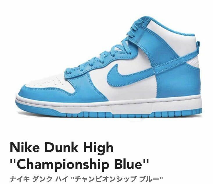 27cm Nike Dunk High Championship Blue ナイキ ダンク ハイ チャンピオンシップ ブルー