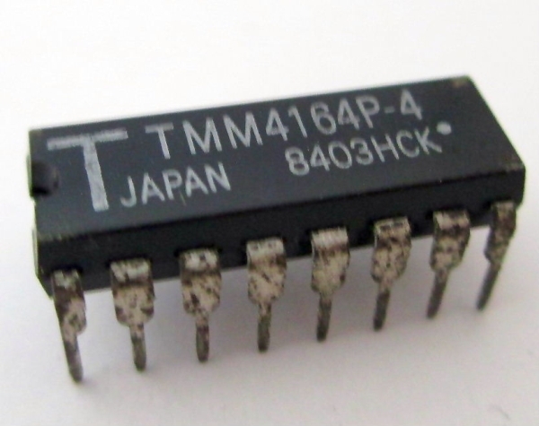 DRAM 64Kビット【東芝】TMM4164P-4＝6個組