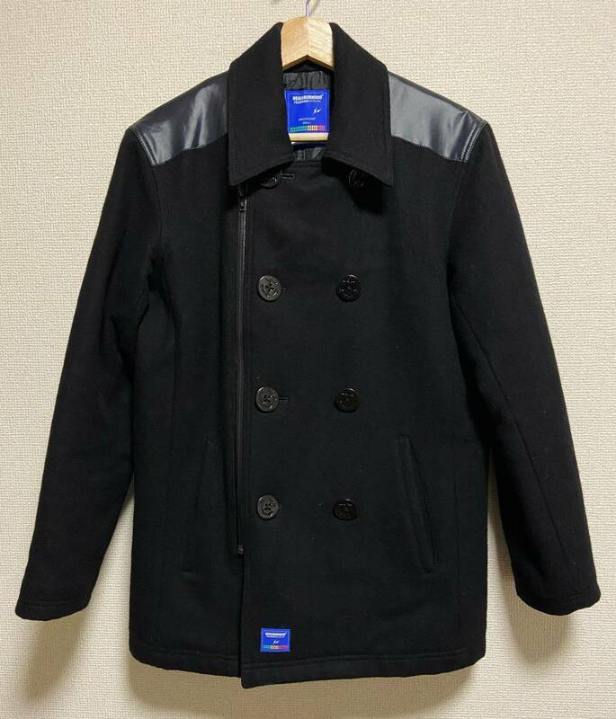 美品 ネイバーフッド × FRAGMENT DESIGN FR. Pea / サイズS - Coat Pコート 黒 NEIGHBORHOOD フラグメントデザイン ジャケット 藤原ヒロシ