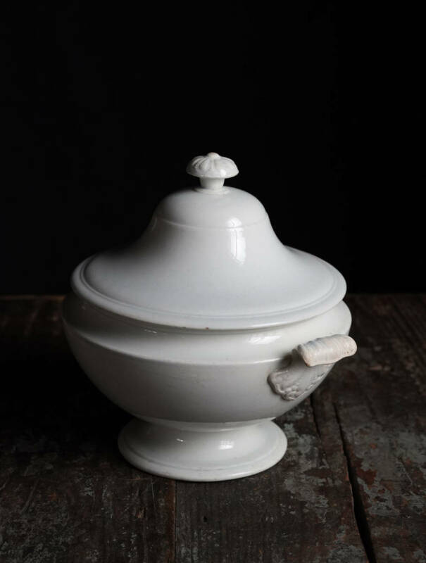 1800年代 古いクレイユモントロー スーピエール / 19世紀・フランス / 陶器 アンティーク 