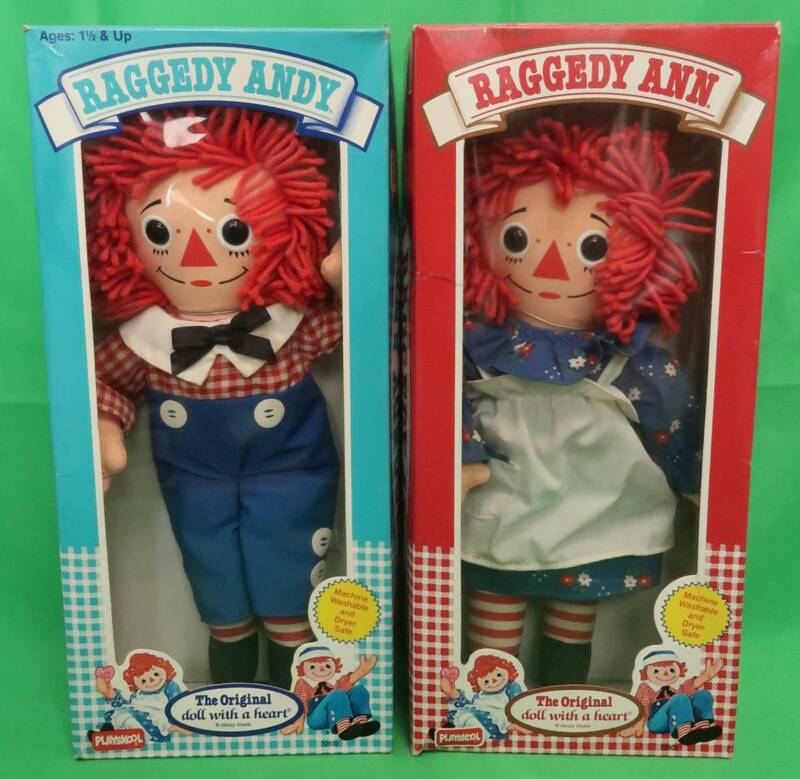 PlaySkool Raggedy Ann ＆ Andy ラガディ・アン&アンディ ぬいぐるみ人形 2体セット 70101/70103