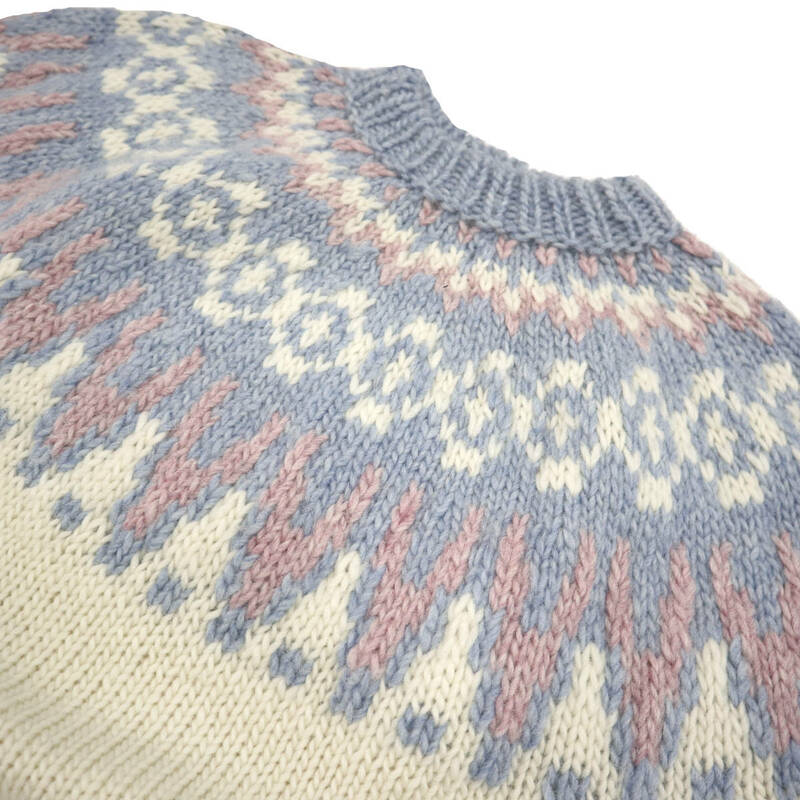 ビンテージ ～80s stobi nordic wool sweater S デンマーク製 vintage ノルディック ウール ニット セーター ジャガード ユニセックス