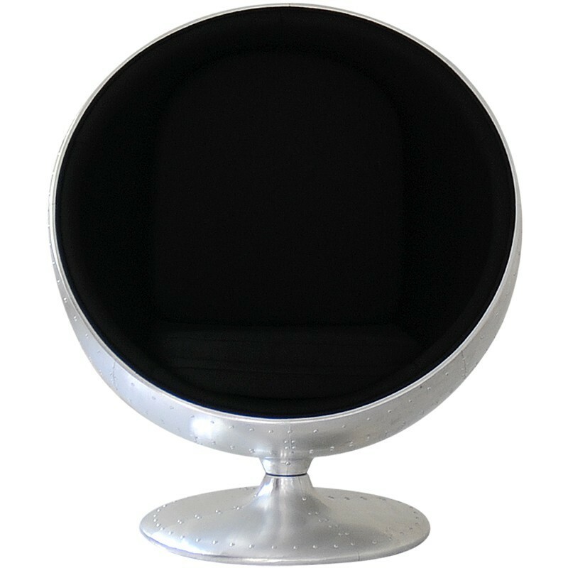アルミ外装 ボールチェア エーロ・アールニオ 1 色シルバー×ブラック ballchair ソファ ソファー sofa パーソナルチェア