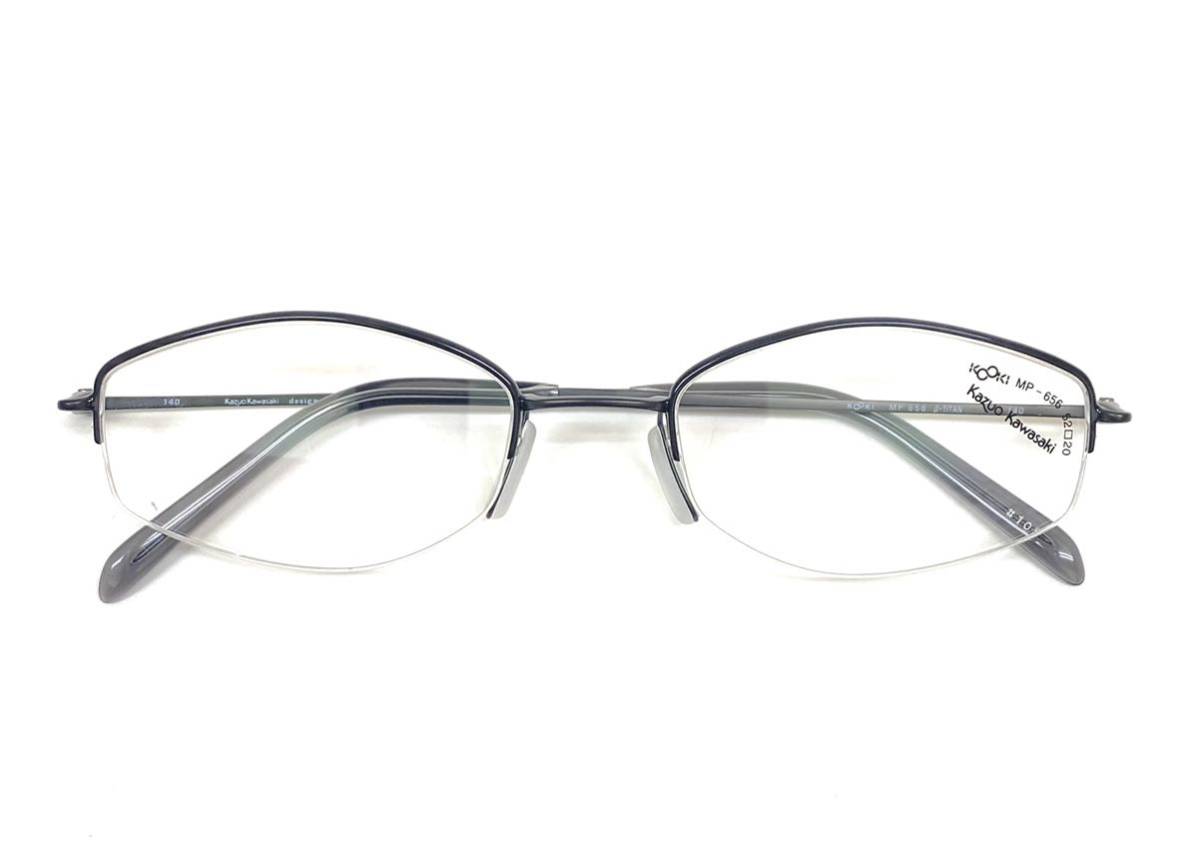 ●●未使用品 kooki masunaga　増永眼鏡製 カズオカワサキ kazuo kawasaki スクエアシェイプでキリッとした印象に●●