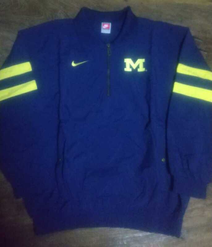 値下げ交渉 ミシガン大学 ハーフジップ プルオーバー NIKE/ナイキ US M 検)MICHIGAN UNIV. UNIVERSITY HALFZIP PULLOVER JACKET ジャケット