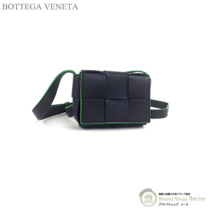 ボッテガ ヴェネタ （BOTTEGA VENETA） キャンディー カセット ミニ ショルダー バッグ 710139 ブラック/パラキート（新品）