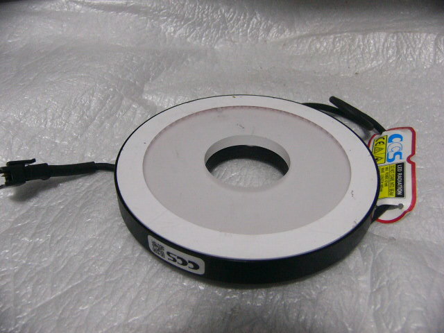 ★動作保証美品 CCS LFR-100 赤色 フラットリング LED照明 径10cm 画像処理 複数有