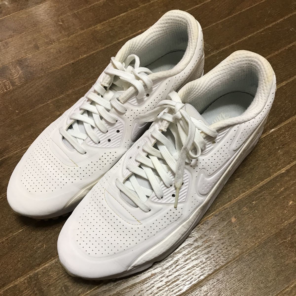 2回程度の利用　ナイキ　エアマックス　27.5 ホワイト　白　オールホワイト　NIKE WHITE