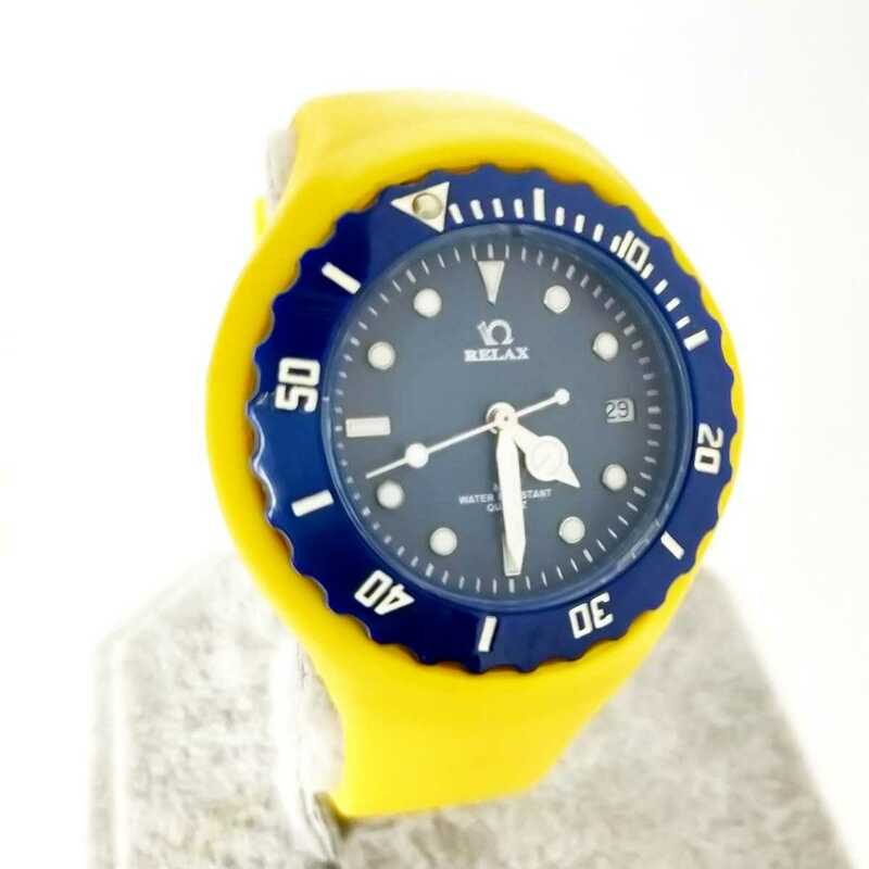動作品 RELAX リラックス 王冠ロゴ 世田谷ベース 所ジョージ カジュアルデザイン メンズ腕時計 クォーツ 稼働品 d324