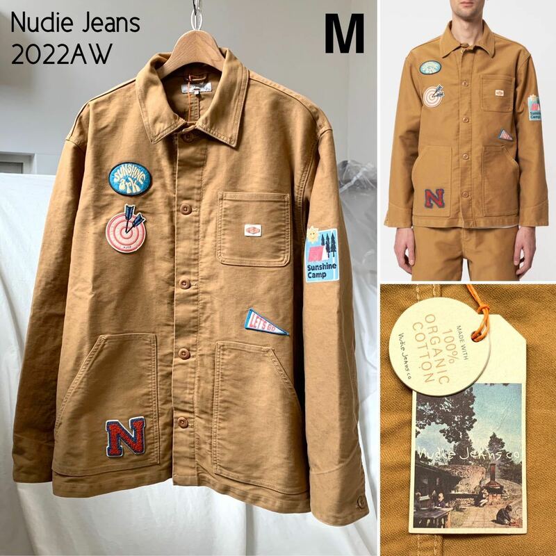 新品 2022AW Nudie Jeans ヌーディージーンズ Carson Chore Jacket モールスキン ジャケット M 定5.94万 メンズ カバーオール 送料無料