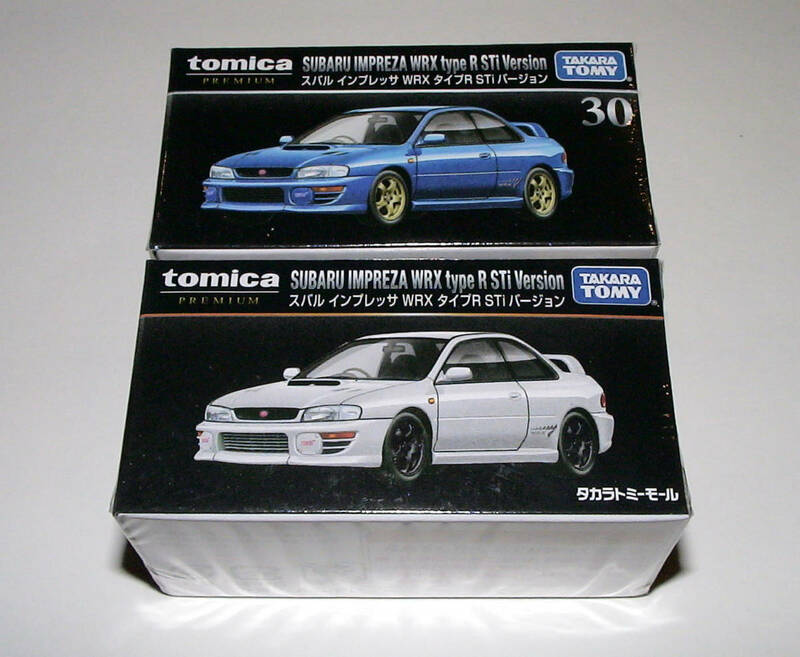 新品【トミカプレミアム】スバル インプレッサ WRX タイプR STiバージョン タカラトミーモール限定 ＋通常カラーセット