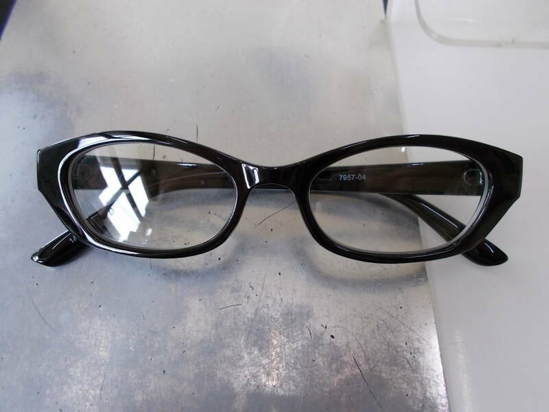 超かっこいい ウェリントン サングラス 7957-04（ブラック×クリアー） 伊達眼鏡