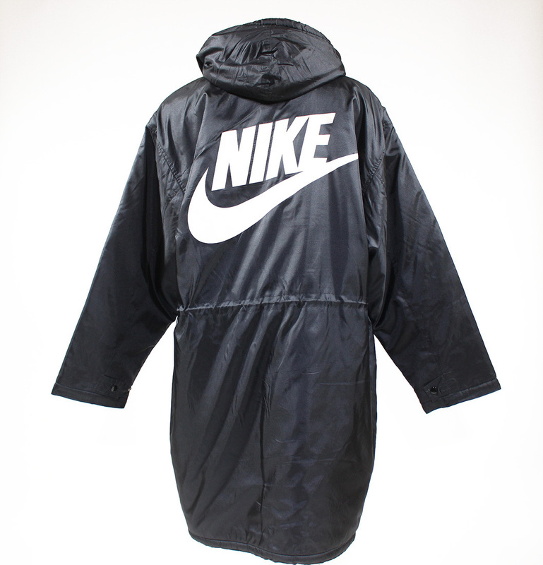 ビンテージ 90s NIKE ナイキ ビッグスウォッシュ 裏ボア ベンチコート L 黒