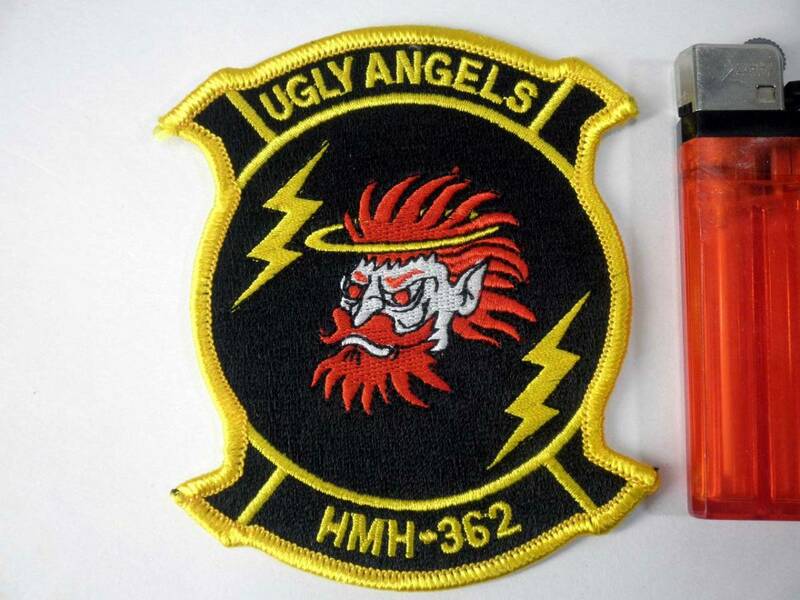 アメリカ海兵隊【HMH-362/UGLY ANGELS スコードロンパッチ】公式？/USMC/醜い天使/刺繍/ワッペン/部隊章/未使用・美品