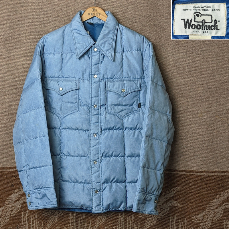 70s80s 【WOOLRICH】 Down Shirt Jacket / 70年代 80年代 ウールリッチ ダウン シャツ ジャケット アウトドア ビンテージ ヴィンテージ