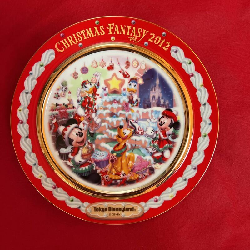 クリスマスプレート 飾り皿 イヤープレート 2012 Xmas Fantasy TOKYOディズニーランド