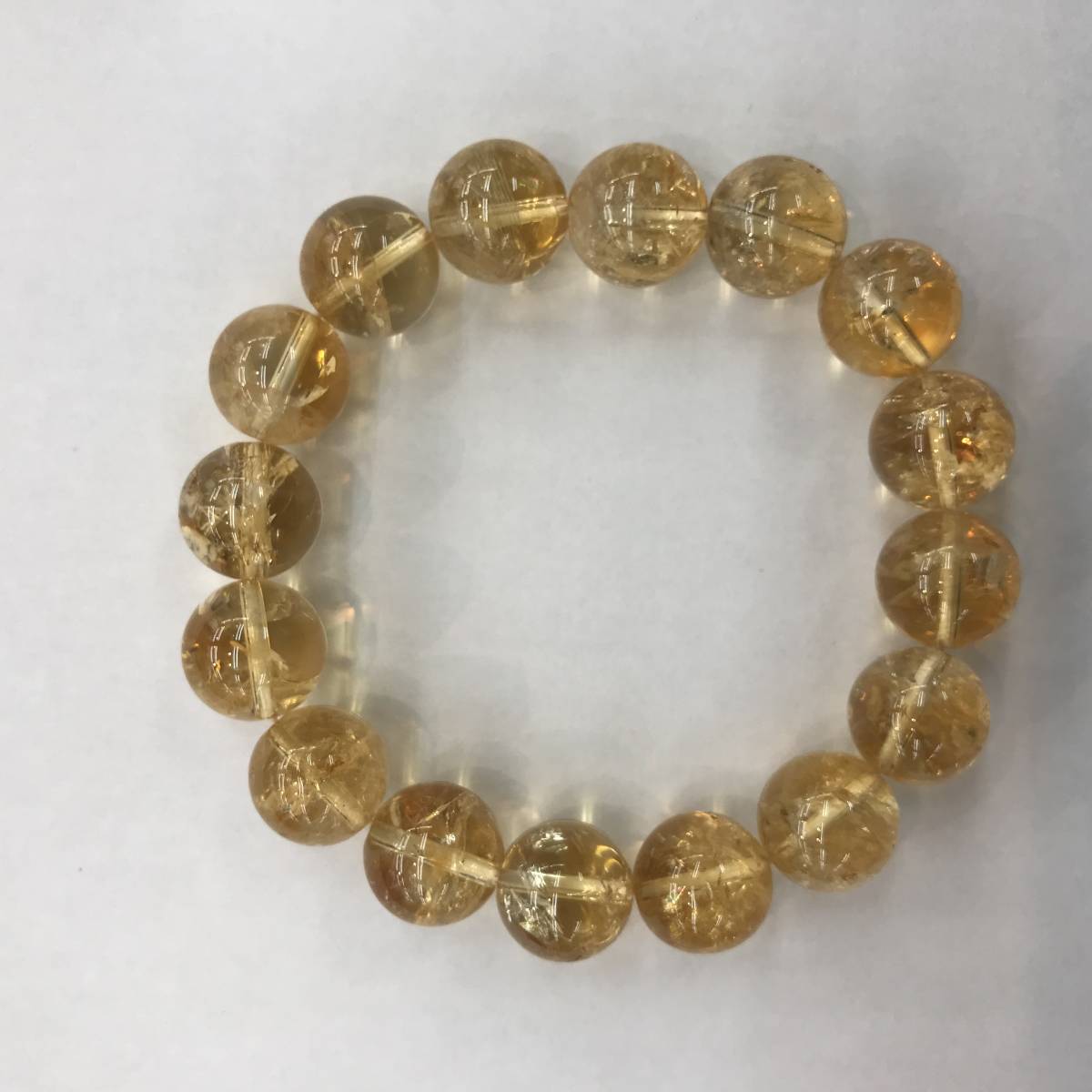 シトリン　ブレスレット　12mm玉　PS-J140