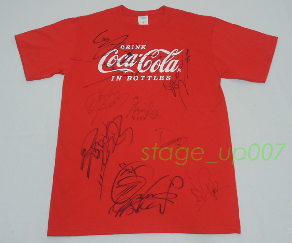 Coca Cola（コカ・コーラ）／サイン入りTシャツ-加藤ミリヤ・清水翔太・湘南乃風・福原美穂 他-（未使用に近い）／管QCLZ