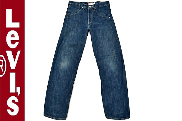 J7892★美品★Levi's リーバイス 00001-07★日本製 レギュラー エンジニア 立体裁断ヴィンテージ加工デニム ジーンズ W29