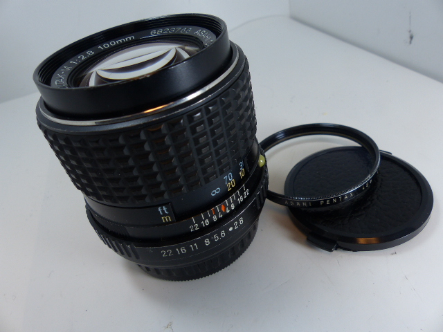 大口径 SMC-M 100㎜F2.8 純正フィルター付 Kマウント