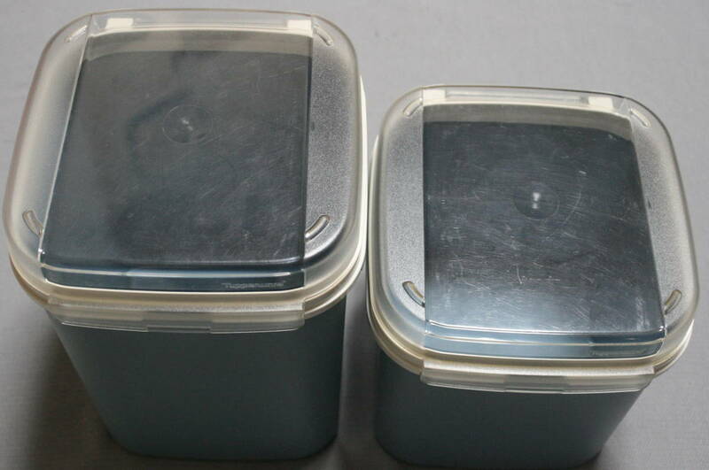 ★２個セット　Tupperware　タッパーウェア　シンプルボックス　#3　#4　保存容器　レトロ　中古品　現状品★