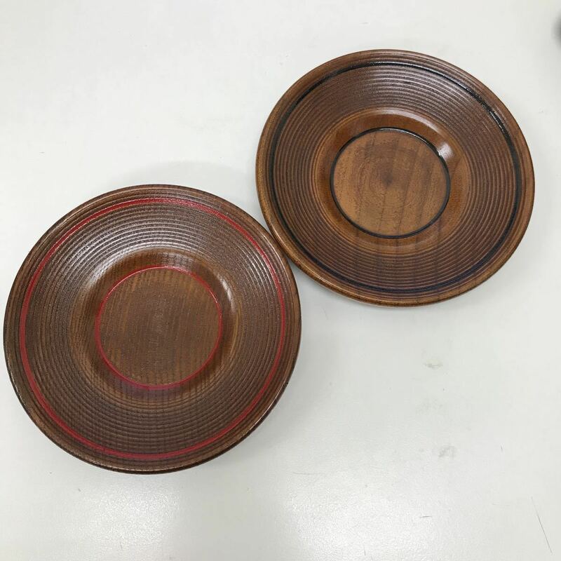 32653-12 1215Y 未使用　茶托　天然木 煎茶道具