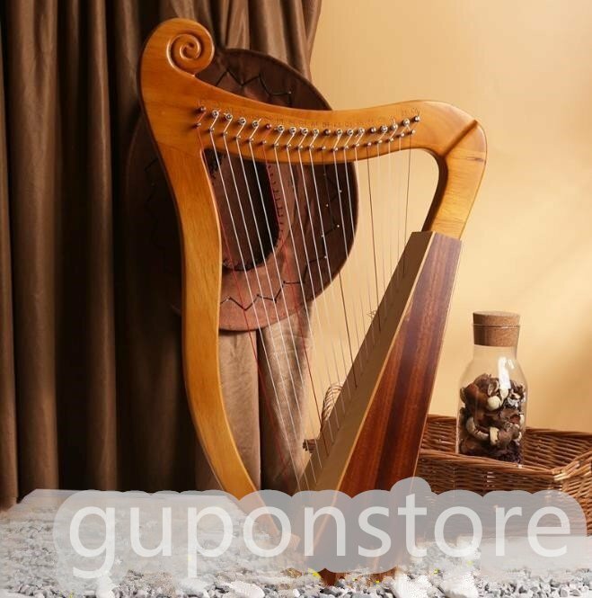 人気推薦★19弦楽器 ハープ 木製 竪琴