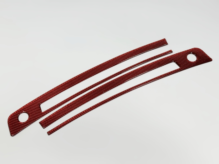 GR86・BRZ専用 ZD8ZN8ZC6ZN6 カーボン ダッシュボード用パネル エアコン吹き出し口用カバー レッド ダクト用トリム 内装パーツ