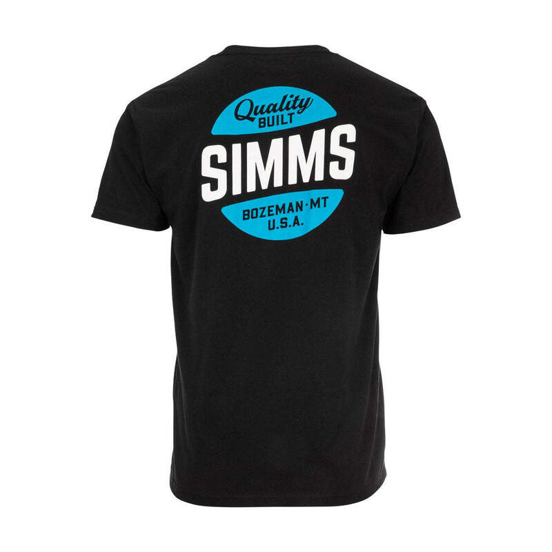 SIMMS QUALITY BUILT POCKET T-SHIRT BLACK US-M