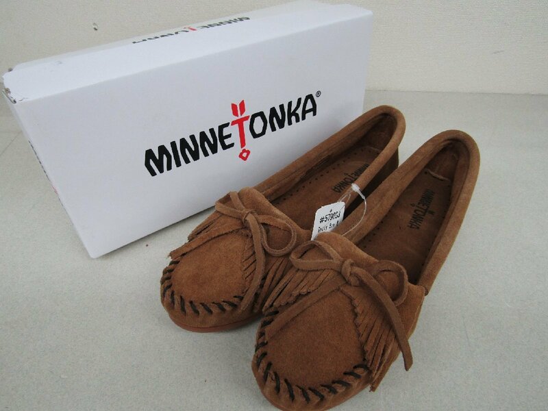 【展示品】 MINNETONKA ミネトンカ キルティスエードモカシン ダスティ・ブラウン サイズ8（25㎝)