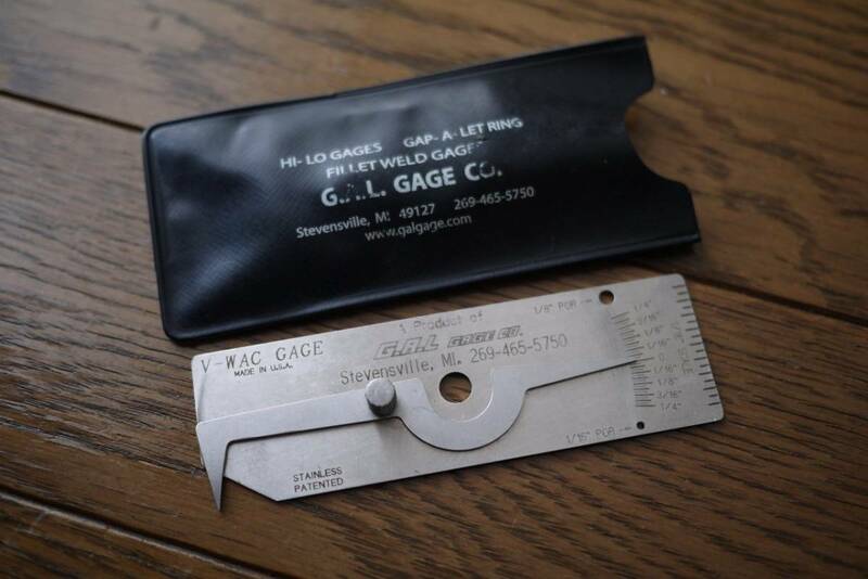 G.A.L. Gage Company　V-WAC Single Weld Gauge　米国製　フィレ 溶接ゲージ インチ 検査ゲージ インチ　アメリカ製 USA