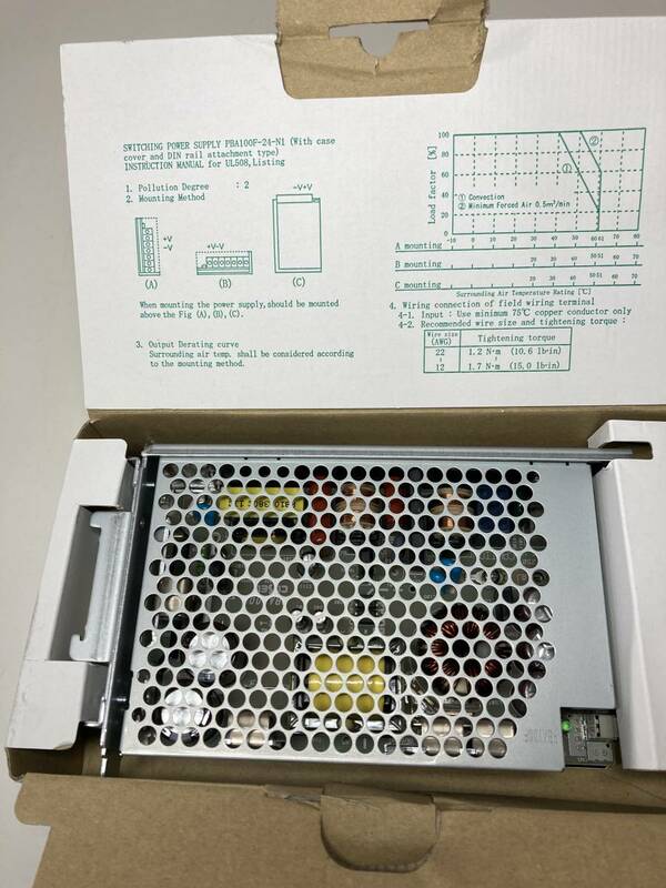 COSEL DC安定化電源　PBA100F-24-N1 24V 4.5A コーセル　　未使用　箱入り