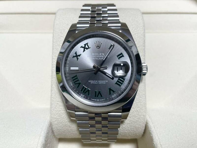 未使用 ロレックス ROLEX DATEJUST デイトジャスト41 126300 スレートローマン文字盤 腕時計 ジュビリーブレス SS ステンレススチール