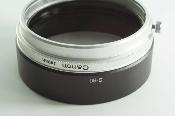 plnyeA012[キレイ 送料無料] Canon S-60 キャノン R58mm FL55mm FL58mm用 内径60mm カブセ式 メタルフード レンズフード