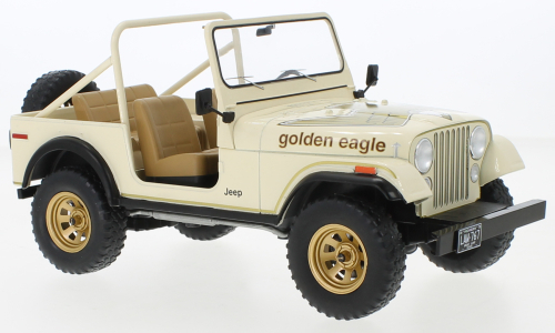 1/18 ジープ ゴールデンイーグル MCG Jeep CJ-7 Golden Eagle beige Decorated 1980 1:18 新品 梱包サイズ80