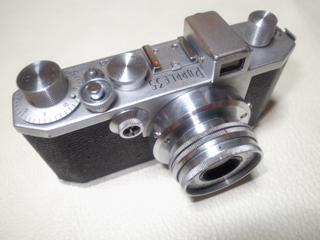 ■極希少(現存10台程度)美品 OH済み完動品 1955年(昭和30年)！千代洋行『PURPLE35(パープル35)』レンズ:ASIA ZINKOR-C 45mm F3.2亜細亜光学
